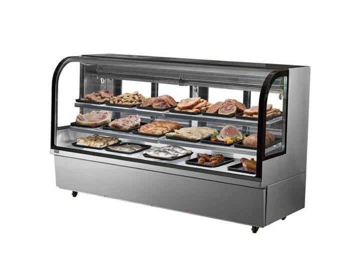 VEVOR Vitrine Réfrigérée Commerciale 901 L\, Vitrine à Pâtisserie 4 Niveaux\, Réfrigérateur avec Éclairage LED\, Refroidissement par Aspiration Descendante\, Mobile avec Roulettes\, pour Boulangerie Gâteau