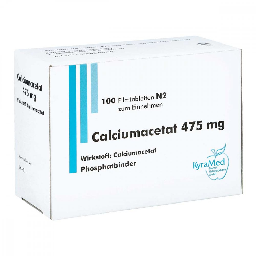 KyraMed Biomol Naturprodukte GmbH Calciumacetat 475 mg Filmtabletten 01586953