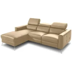 Ecksofa Bono Leder Beige