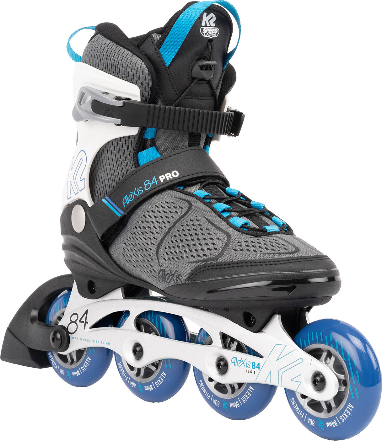 K2 Skates ALEXIS 84 PRO Inline Skates Damen grau - blau Größe EU: 34