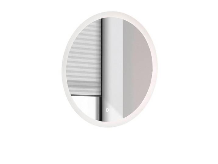 Furn.Design Badspiegel rund 60 cm, Badezimmer Spiegel mit LED Beleuchtung, Glide, Weiß, Glas, Uni, 60x60x3 cm, Badezimmer, Badezimmerspiegel, Badspiegel