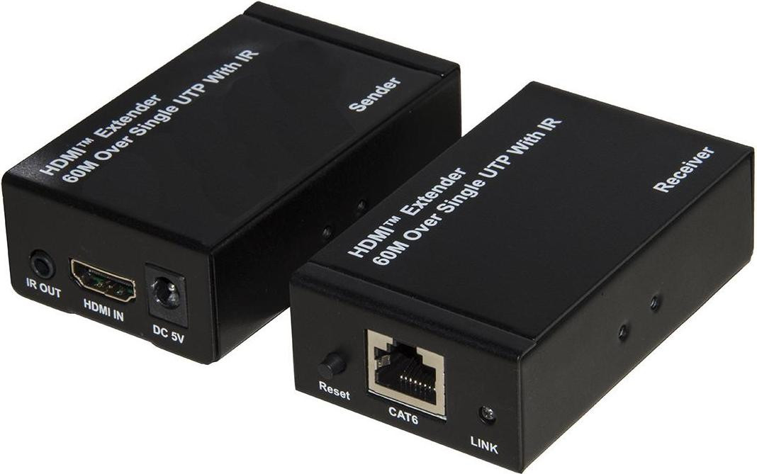 Link&Bikini LKEXT16 AV-zender en -ontvanger, 1920 x 1080 pixels, 200 meter bereik, 3D-compatibel, zwart