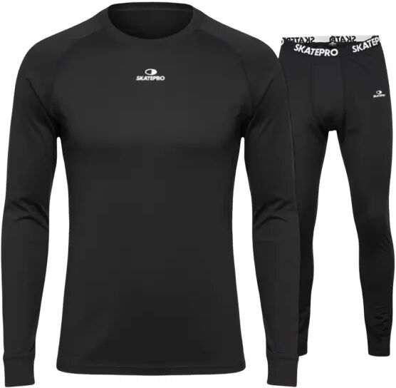 SkatePro Stretch Thermals Funktionsunterwäsche (L - Schwarz)