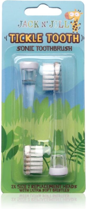 Jack N’ Jill Tickle Tooth têtes de remplacement pour brosse à dents Tickle Tooth 2 pcs