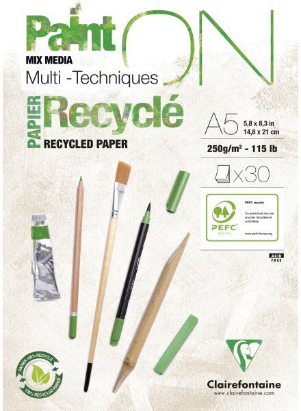 Clairefontaine Painton Tegneblok   Recycled   A5