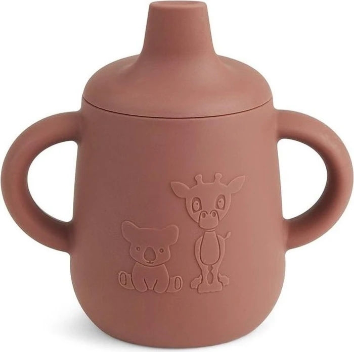 Nuuroo Aiko silicone cup with sippy lid - Mahogany (140 ml) (NU115)