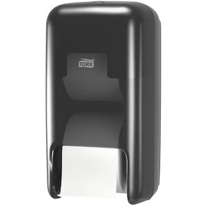 Tork Toilettenpapierspender OptiServe, 558042, T7 System, aus Kunststoff, für 2 Rollen, schwarz