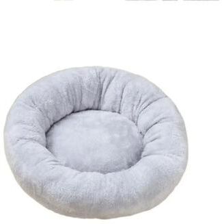 Uplifted Finds Ultra Soft Velvet Donut Calming Bed light Grey m