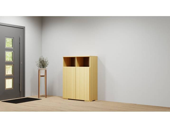Highboard aus Buche Buche Natur geölt