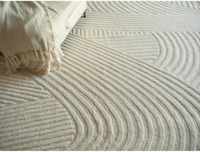 Exquisite Rugs Entro Handmade New Zealand Wool Cream/Ivory Area Rug.