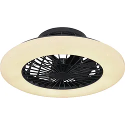 Deckenventilator mit Beleuchtung und Fernbedienung leise Deckenleuchte mit Ventilator Dimmbar, Sterneneffekt CCT Nachtlicht Timer, 30 Watt LED 1800lm 3000-6500K, 50 cm, Wohnzimmer