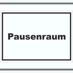 HB-Druck Pausenraum Aufkleber mit Text Pause Mittagspause waagerecht A5 (148x210mm)
