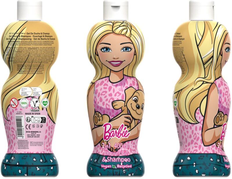 Barbie 2in1 delicate shower gel and shampoo for children 400 ml