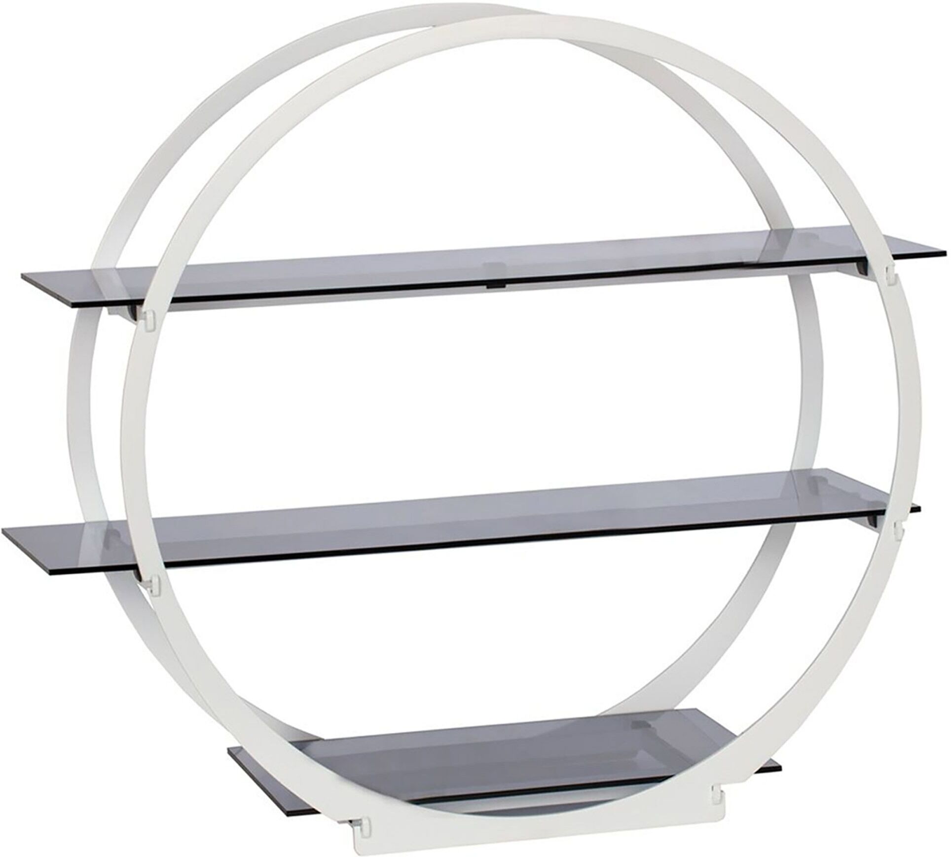 GGM Gastro Buffetstandaard - RVS & plexiglas, wit - rond - Ø490mm - 3-laags wit