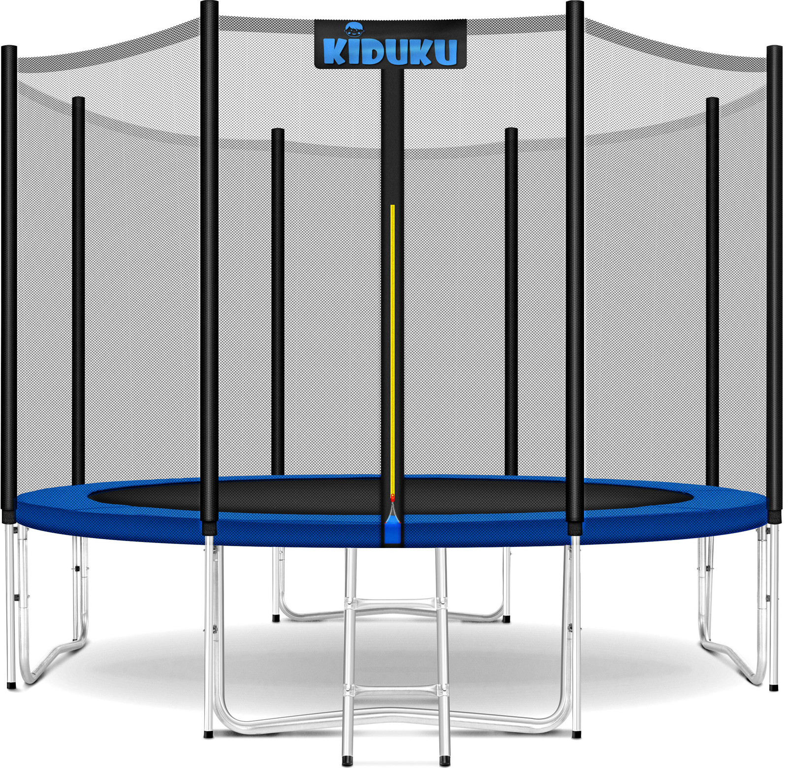 KIDUKU Trampoline met veiligheidsnet, ladder en accessoires, Outdoor tuintrampoline, Ø 244 cm, Belastbaarheid 80 kg
