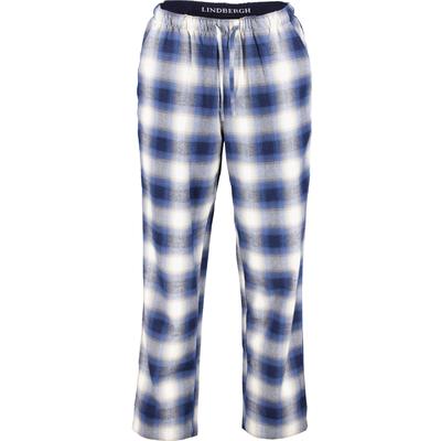 Pyjamahose LINDBERGH "Pyjamahose Comfort Fit", Herren, Gr. L, blau (denim blau), Obermaterial: 100% Baumwolle, bequem, Hosen Pyjamahose