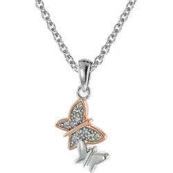 trendor 08806 Schmetterlinge Anhänger mit Mädchen-Halskette Silber 925
