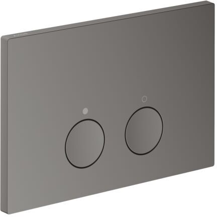 Hansgrohe AXOR FlushPlate Drückerplatte 42531330 für 2-Mengen-Spülung, Metall, polished black chrome