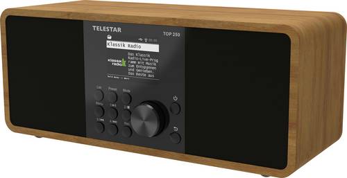 Telestar TOP 250 Holz Internet Kofferradio DAB+, Internet, UKW WLAN, USB, UKW, Internetradio, DAB+, Bluetooth Holz