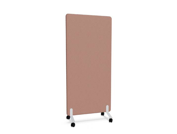 Trennwand Mdd Sonic 90x185 cm, auf Rollen, Rosa/Weiss, Neu