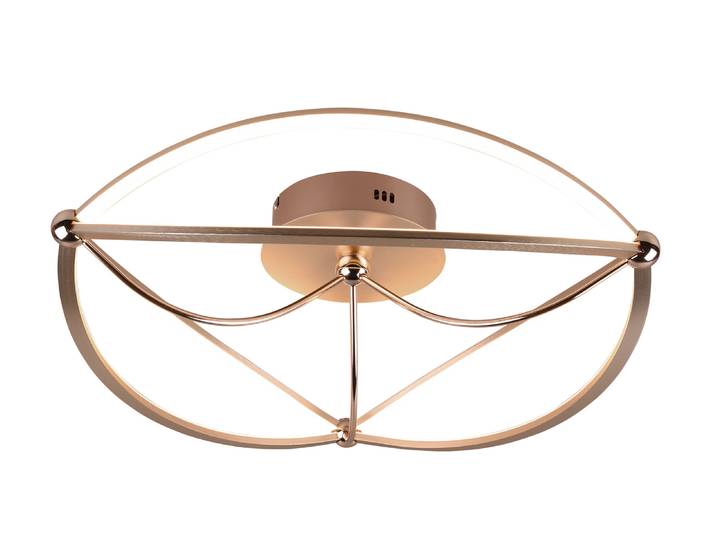 Plafonnier moderne à LED intégrées CHARIVARI gold Trio 621290108