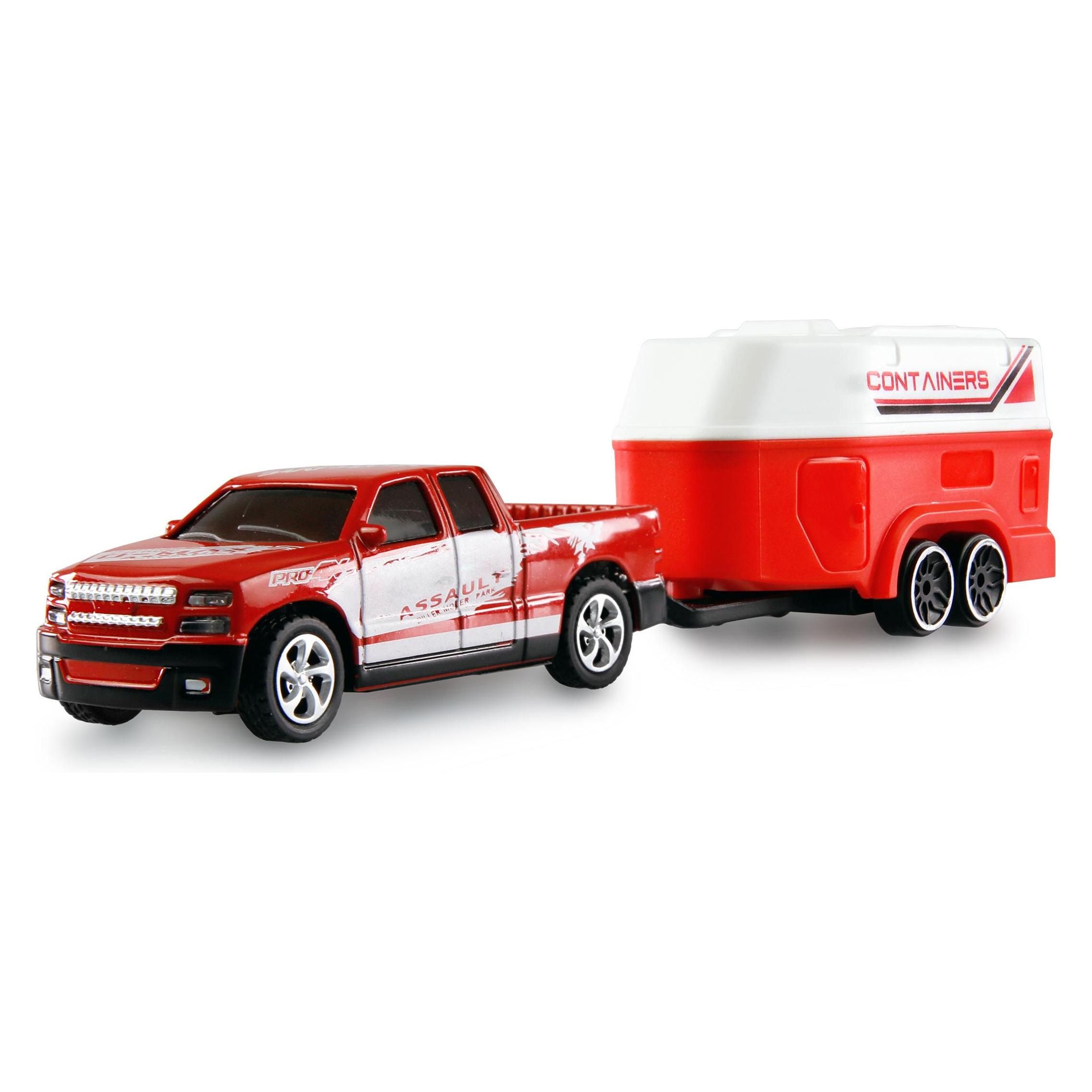 Amewi RC Pickup Die Cast mit Pferdeanhänger 1:64 RTR rot (22681)