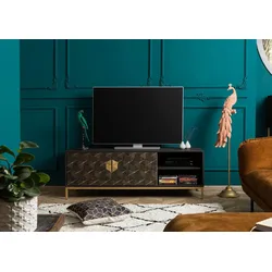 TV-Board Mango 145x45x50 grau geölt DIAMOND #106