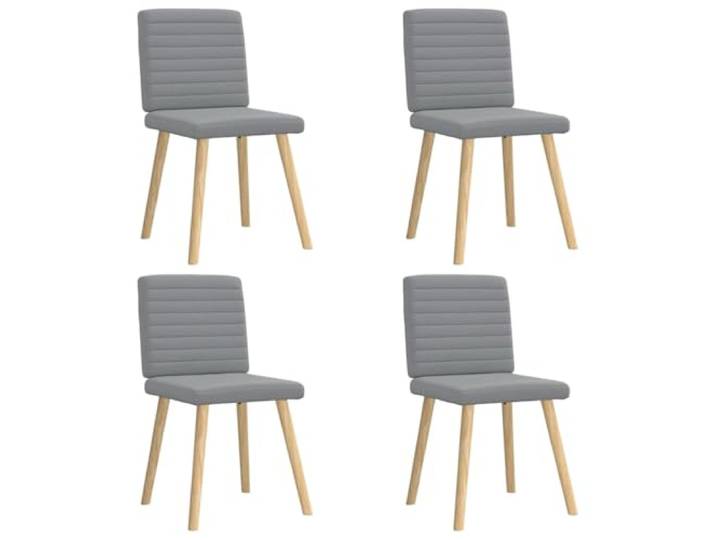 fsahslih Esszimmerstühle 4er Set Polsterstühle mit Stoffbezug Hellgrau Gepolsterte Sitzschale mit dickem Schaumstoff für langes Sitzen im Wohnzimmer oder Gästezimmer, belastbar bis 110 kg.