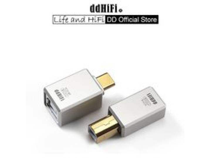 DD ddHiFi TC01B / TC01BF HiFi kwaliteit USB-B naar USB-C adapterconverter met CNC-gefreesde unibody en vergulde connectoren