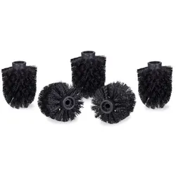 Relaxdays WC Bürstenkopf Ersatz-Set 9,5 mm D=8 cm Schwarz