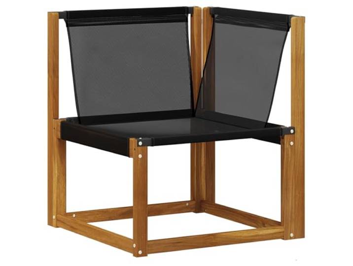 KTHLBRH Ecksofa für den Außenbereich mit Kissen in Hellgrau Massives Akazienholz, wetterfest, modulares Design, 1-Sitzer
