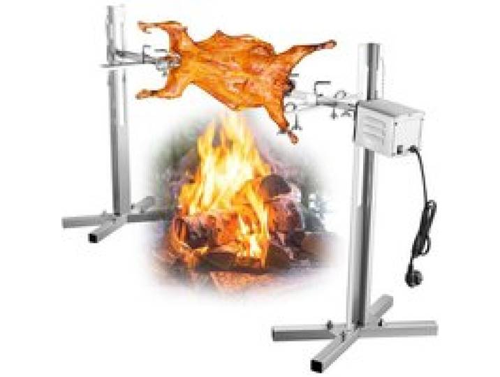 Entièrement Automatique électrique Grill BBQ Rack 15W Kit de Rôtissoire Inoxydable 70kg Réglable en Hauteur avec Moteur