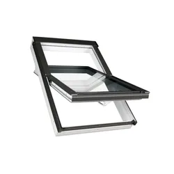 VELUX Austauschfenster 3fach Verglasung für alte VELUX Dachfenster (GGL, GGU, GPL, etc.) von 1991-2013 inkl. Austauscheindeckrahmen EHU von FAKRO 78 x 98 - für Velux "304" und "M04"