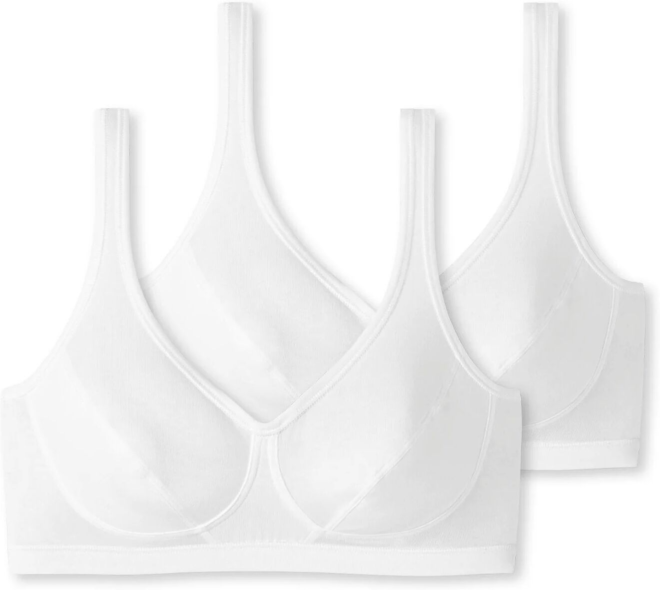 2 Schiesser Bustiers mit Cups - Damen - Gr. 75A - weiss