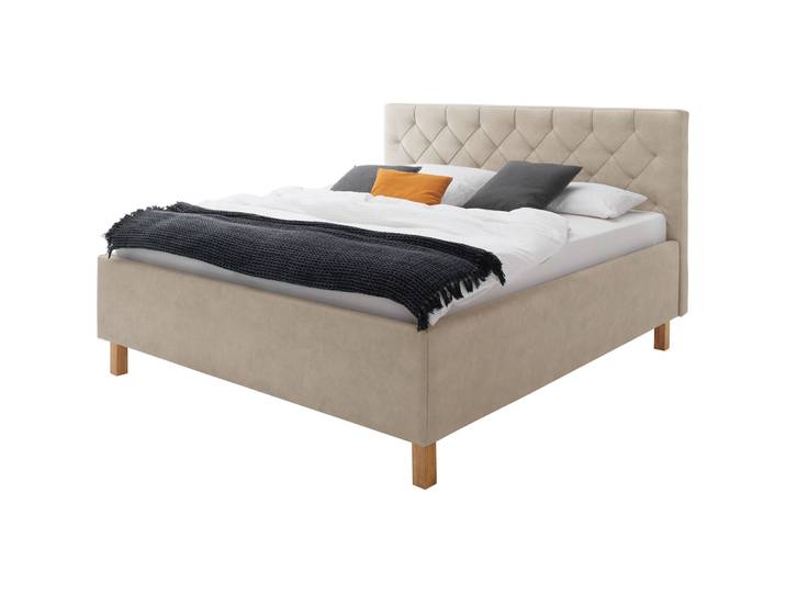 Bett Belial beige Bezug Stoff 180 x 200 cm