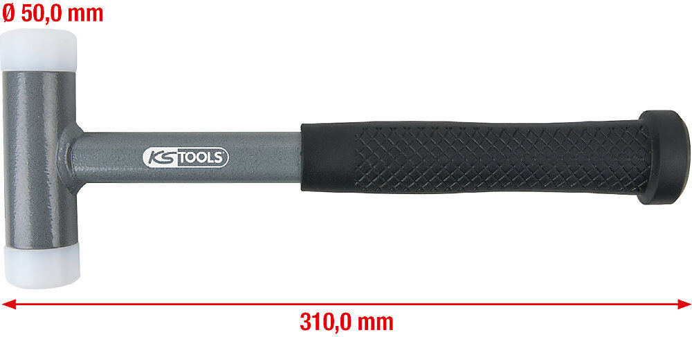 Rückschlagfreier Schonhammer, Stahlrohr, 1110 g KS Tools