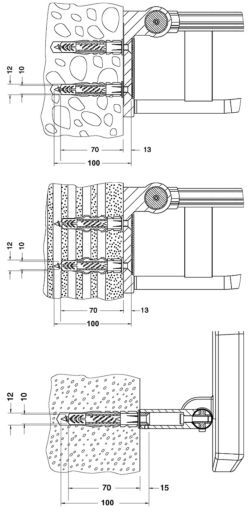 Keuco Befestigungs-Set Nr.2 Plan Care 34991000100 2 Senkholzschrauben,2 Universal-Dübel