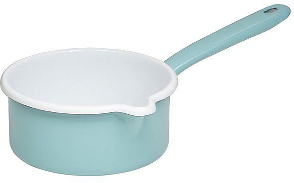 RIESS Stielkasserolle mit Ausguss 14cm / 0,75l Nature Green türkis B
