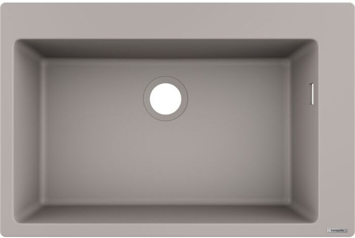 Hansgrohe Einbauspüle 43313380 770 x 510 mm, 1 Hauptbecken, Hahnloch vordefiniert, betongrau