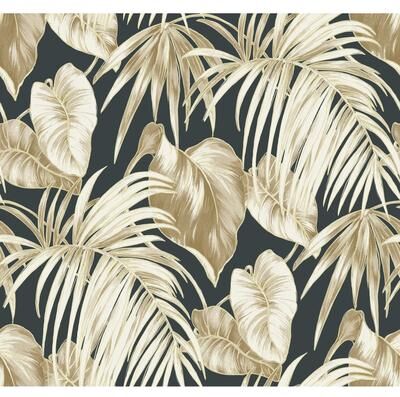Seabrook Designs Dominica Tropical Leaf Unpasted Wallpaper