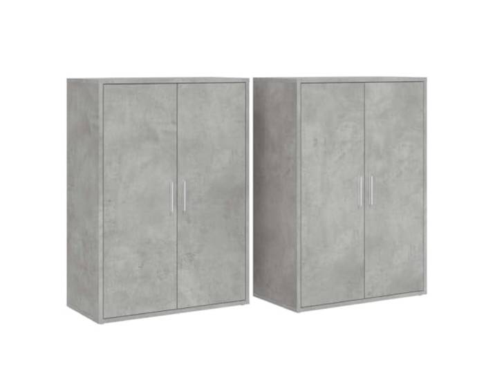 GHVBNMF 2er Set Sideboard Betongrau 60x31x84 cm Holzwerkstoff Anrichte Kompakte Kommoden im Beton-Look für Wohnzimmer und Flur mit reichlich Stauraum und robuster Oberfläche.