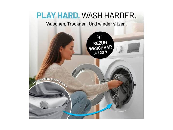 Sitzsack LUMALAND AIR-Sessel In-& Outdoor , grau, B:75cm H:85cm T:80cm, Sitzsäcke, Sitzsack