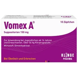 VOMEX A 150 mg Suppositorien 10 St