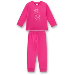 Sanetta Mädchen Schlafanzug, lang - Kids, Fuchs, Velour Single, Baumwolle Pink / 128