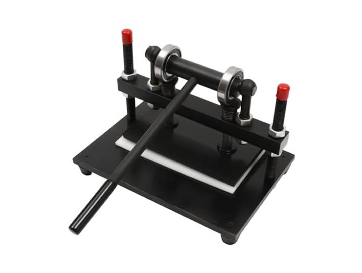 Manuelle Lederstanze Schneidemaschine 26 * 16cm Leder Stanzmaschine Lederschneidemaschine 2T Belastbare Presse Schneiden Stahlplattenpress Stanz- und Prägemaschine Prägemaschine für Stoffleder