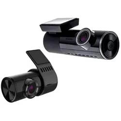 Ampire Dual-Dashcam, 2K Frontkamera und AHD Heckkamera, WiFi und GPS (Eingebautes Mikrofon, GPS-Empfänger), Dashcam, Schwarz