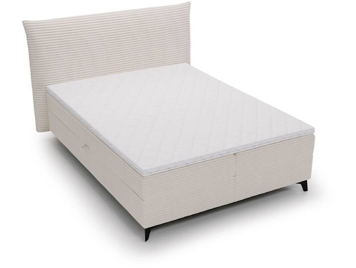 Boxspringbett FOXY beige 180x200cm halbfest