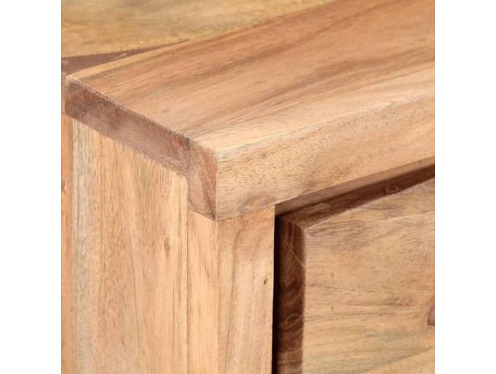Brun Table console - CLARENCE - Meuble couloir - 100x35x76 cm - Bois d'acacia avec bord naturel CC410
