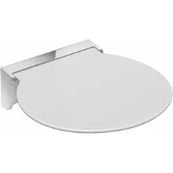 HEWI Klappsitz R 380, Wandkonsole aus Edelstahl, Signalweiß