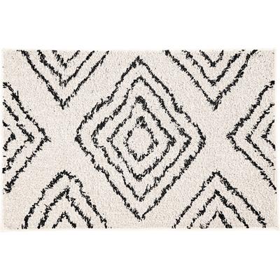 Badematte KLEINE WOLKE "Boho, Badvorleger, Badezimmer Teppich", beige (natur), H:36mm, Baumwolle, Badematten, Badematte, Badteppich, modernes Rauten Muster, reine Baumwolle, waschbar